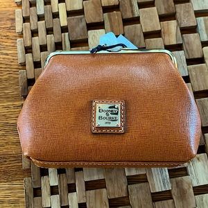 DOONEY & BOURKE SAFFIANO LEATHER FRAMED PURSE